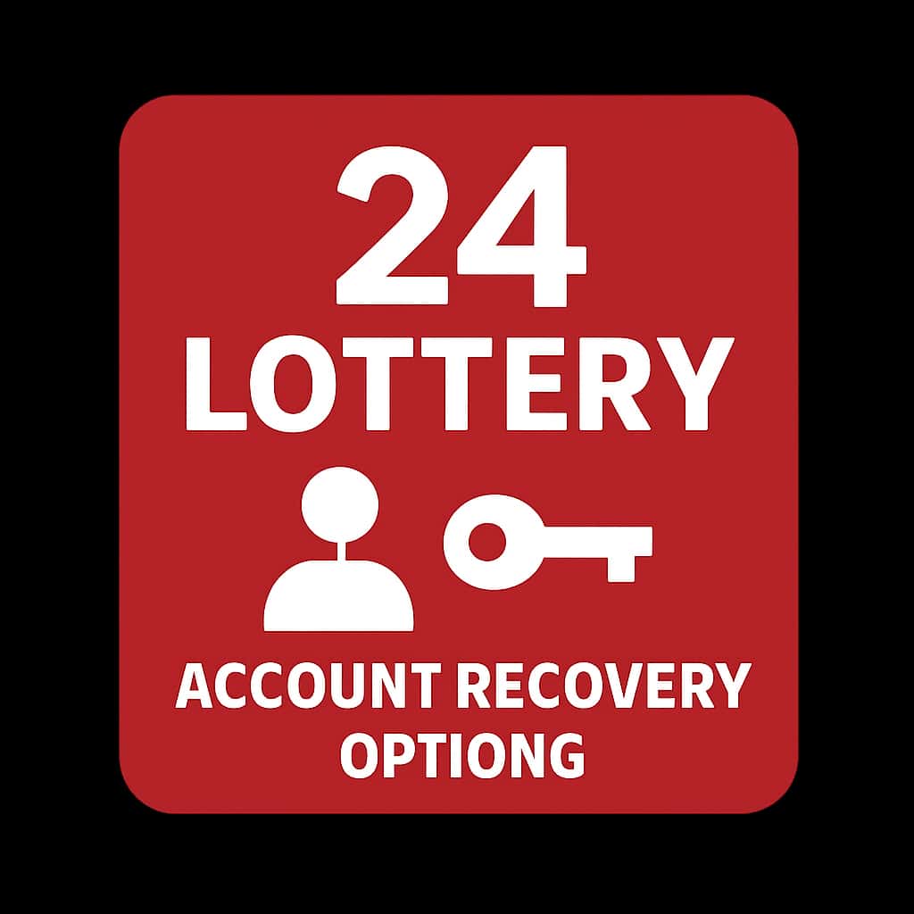 An icon illustrating 24 Lottery account recovery options.