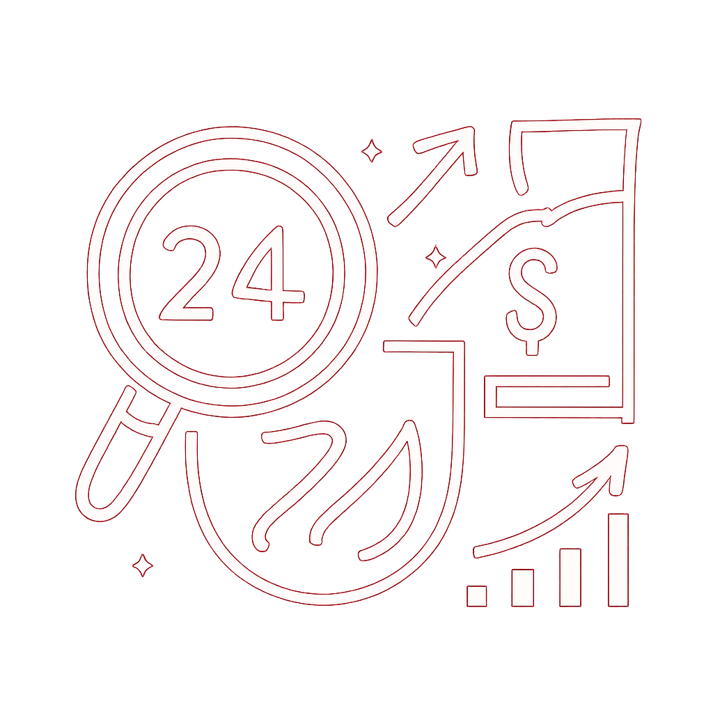 Icon representing the 24 Lottery Login Guide.