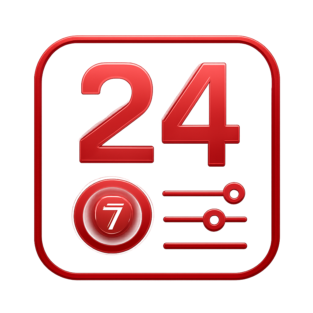 Icon representing the 24 Lottery Login Guide.