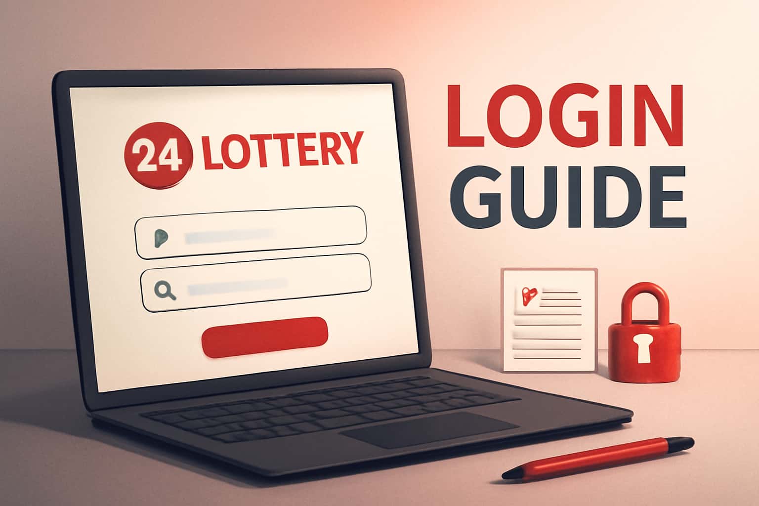 Visual representation of 24 Lottery Login Guide with informative elements.