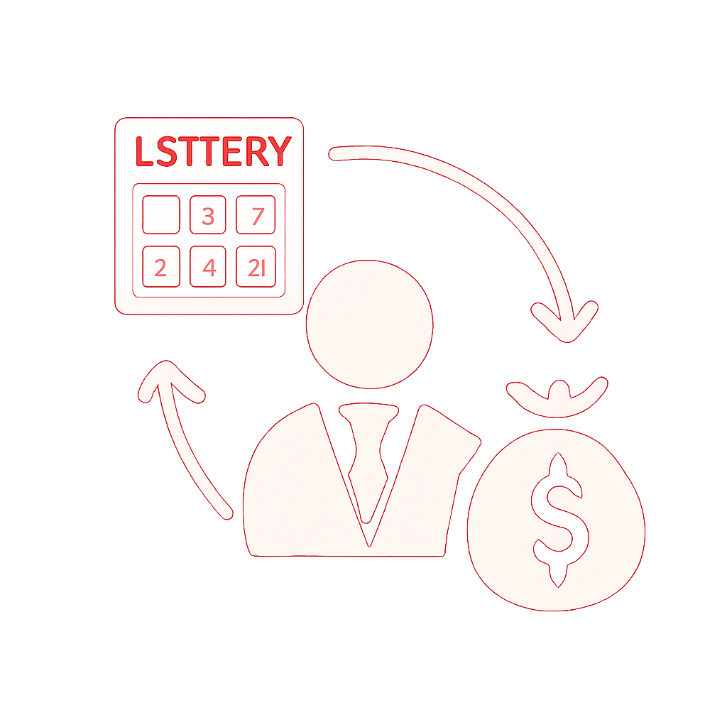 Illustration explaining 24 Lottery Login process.