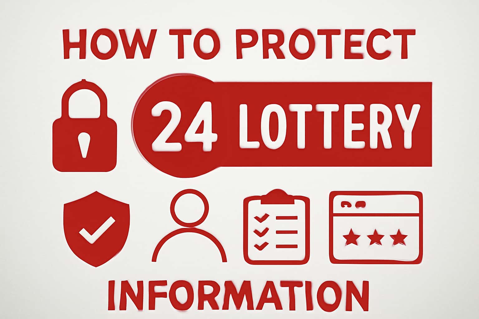 Informational scene about protecting 24 Lottery information with security elements.