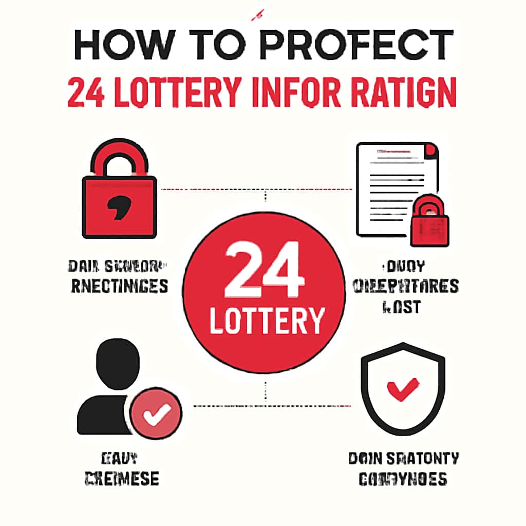 Illustration depicting strategies for protecting 24 Lottery information.