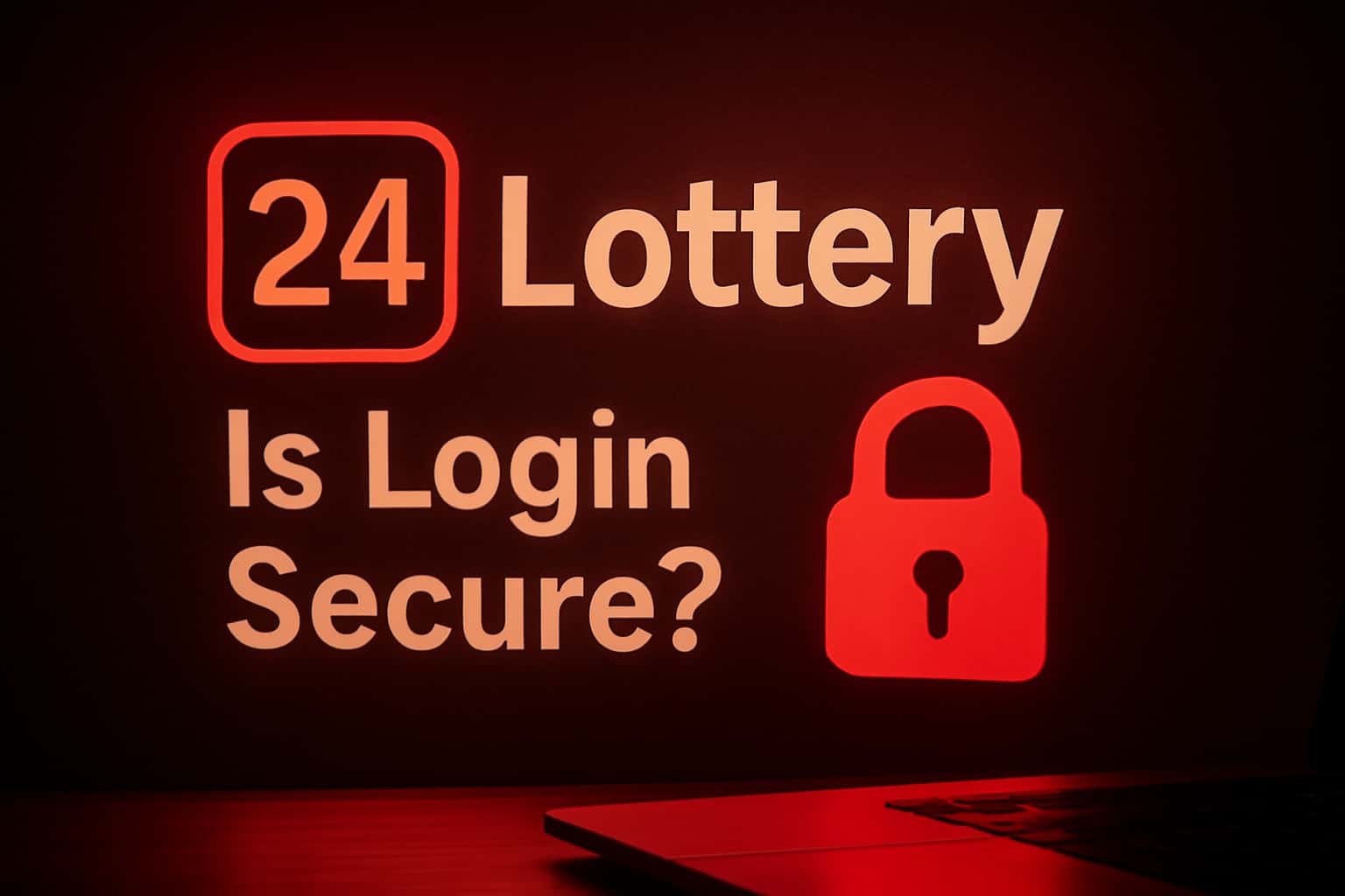 An informative visual representation of 24 Lottery login security features.