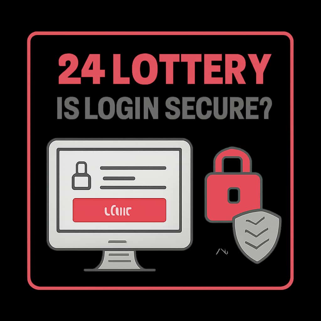 An educational illustration about securing the 24 Lottery login.