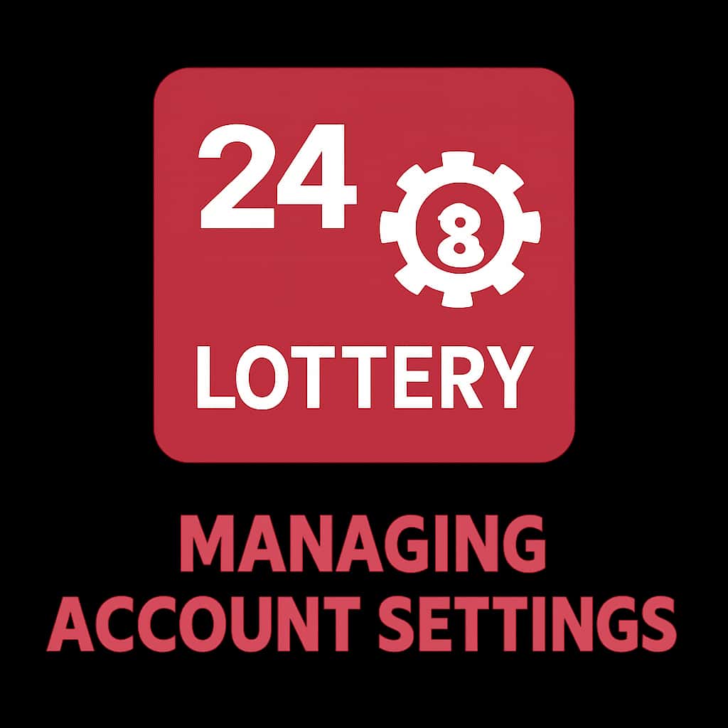 An icon representing the management of 24 Lottery account settings.