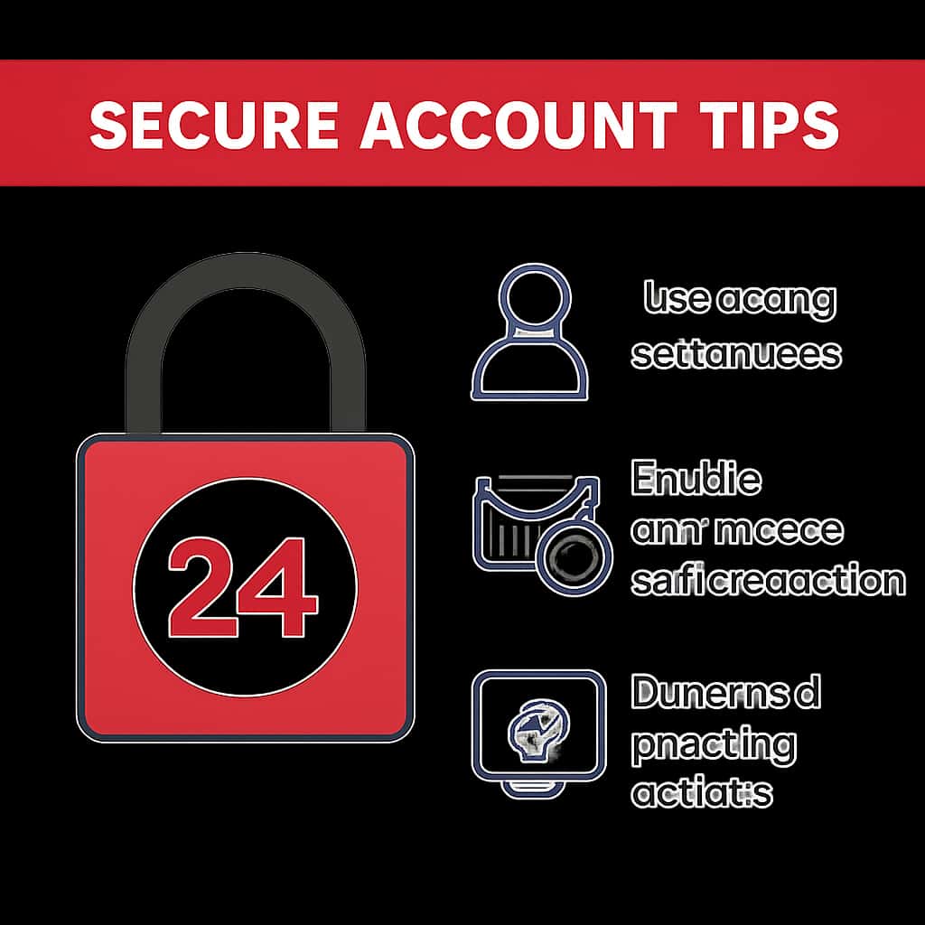 An educational diagram on securing an online account.