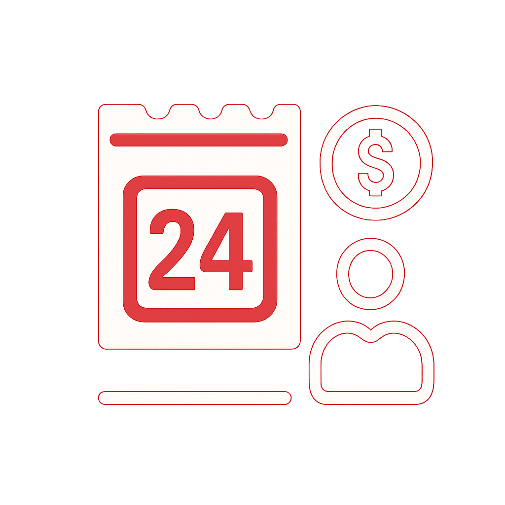 Icon representing security tips for 24 Lottery login.